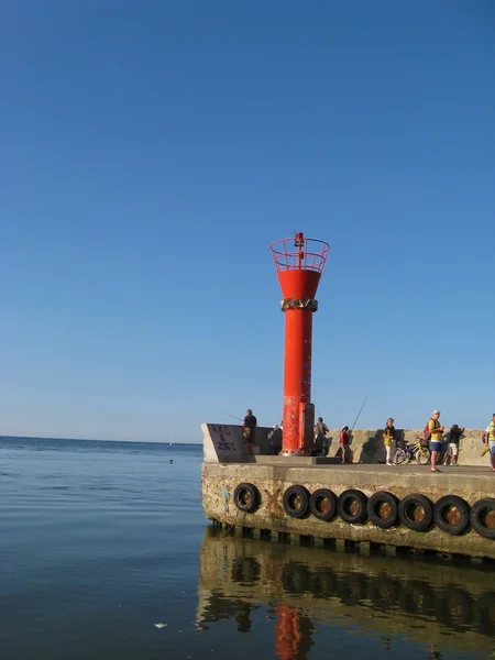 Hafen und Meer in Polen - Urlaub an der Ostsee — Stockfoto