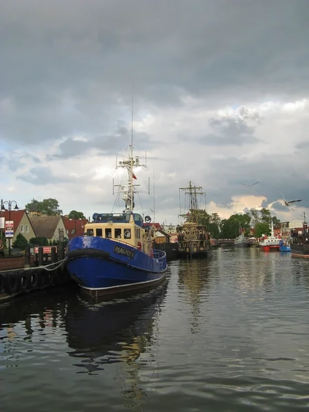 Port et mer en Pologne - vacances sur la mer Baltique — Photo