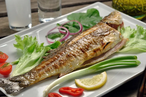 Grilled seabass Royalty Free Stock Images