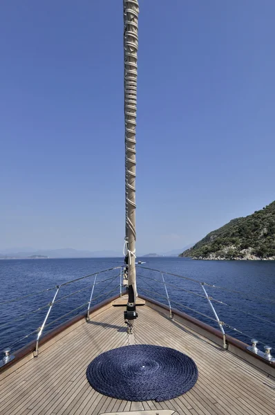 Deck of sailboat — Stock Photo, Image