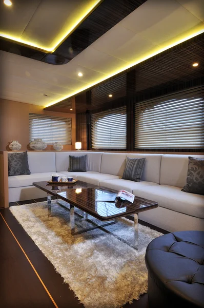 Lounge luxusní plachetnice — Stock fotografie