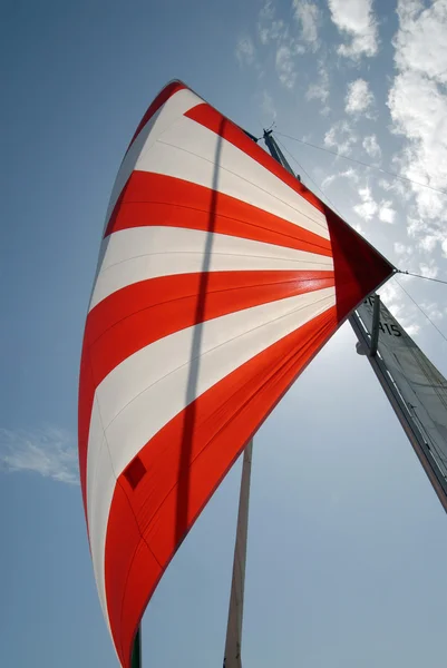 Stock image Red and white sail