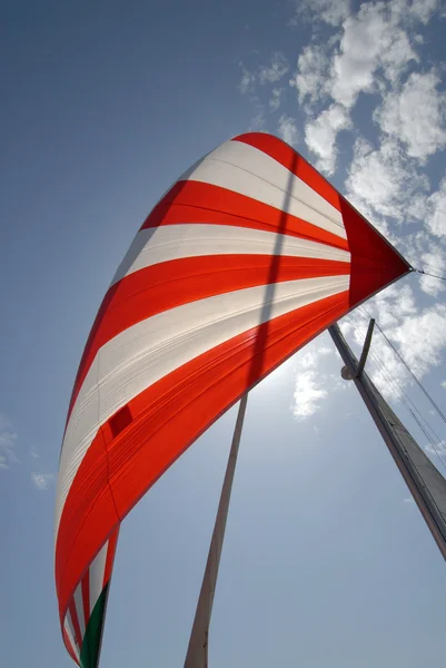 stock image Red and white sail