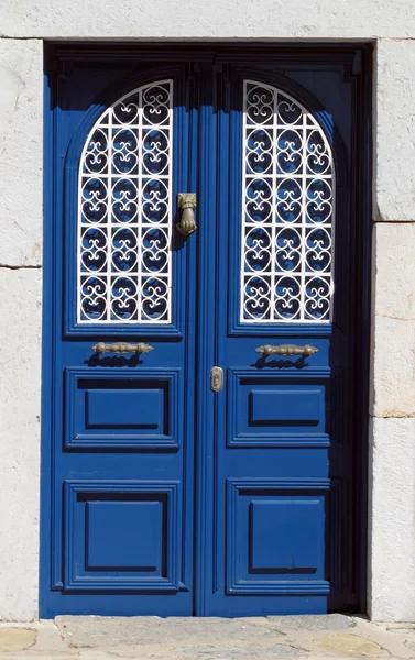 stock image Traditional blue door