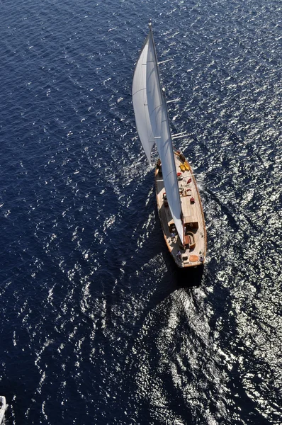 Deck of sailboat — Stock Photo, Image