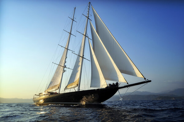Luxury big sailboat