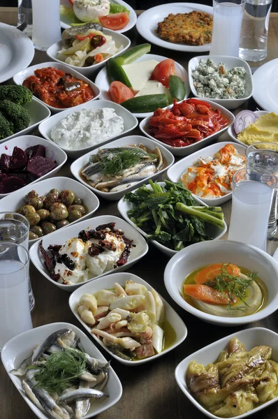Griechische und türkische Snacks — Stockfoto
