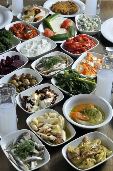 Řecké a turecké občerstvení — Stock fotografie
