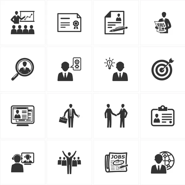 Iconos de Empleo y Negocios — Vector de stock