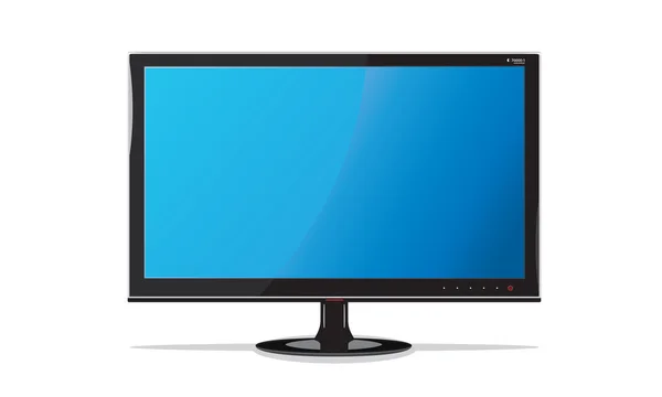 LCD-Monitor mit blauem Bildschirm — Stockvektor