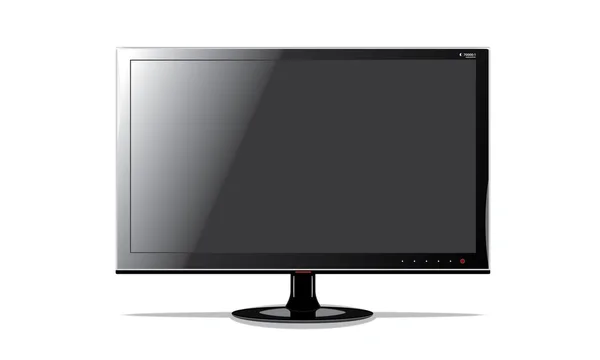 Black LCD Monitor — Stock Vector