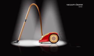 Vacuum cleaner in the spotlight clipart