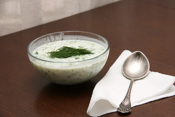 Cold soup "Tarator" — Stock Photo, Image