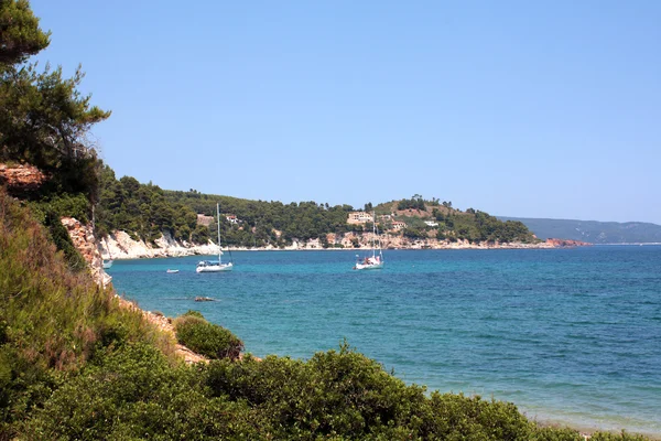 Alonissos view from Spartines beach — Stockfoto