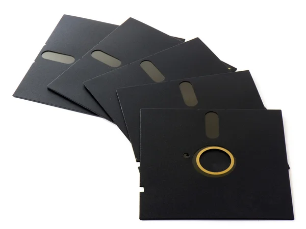 Чёрные дискеты — стоковое фото