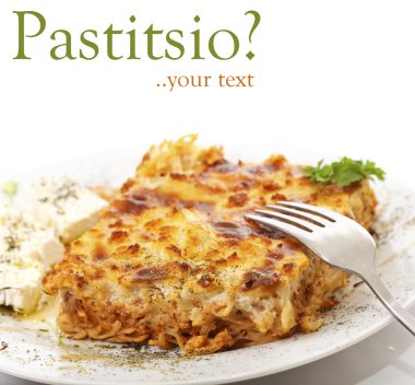 Pastitsio, greek food clipart