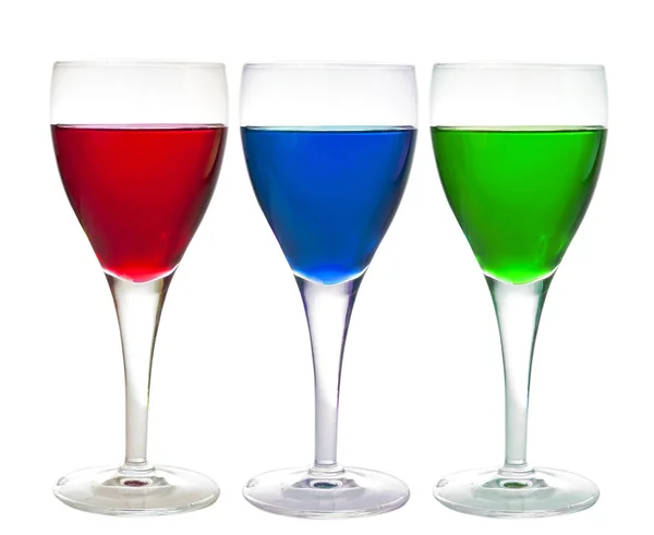 Three liqueur drinks — Stock Photo, Image