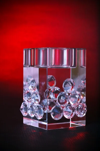 Cristal cubo decorativo de luxo — Fotografia de Stock