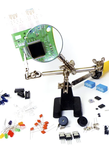 Repairing a pcb board Stock Picture