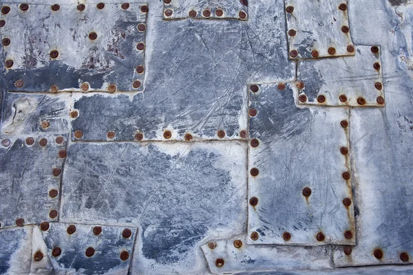 Старая металлическая текстура с заклепками — стоковое фото