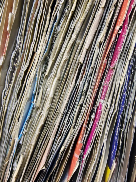 Row of vinyl records — Stock Photo, Image