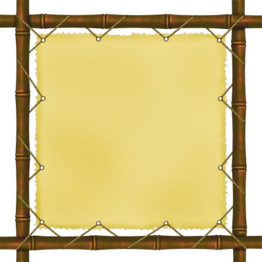 Framework from bamboo branches clipart