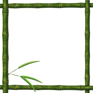 Bambu dalları çerçevesinden