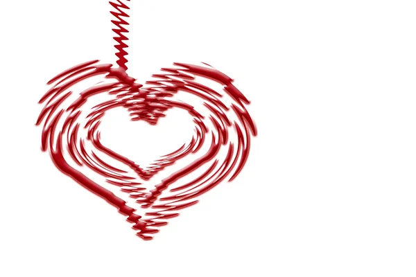 Карточка с красными сердцами — стоковое фото