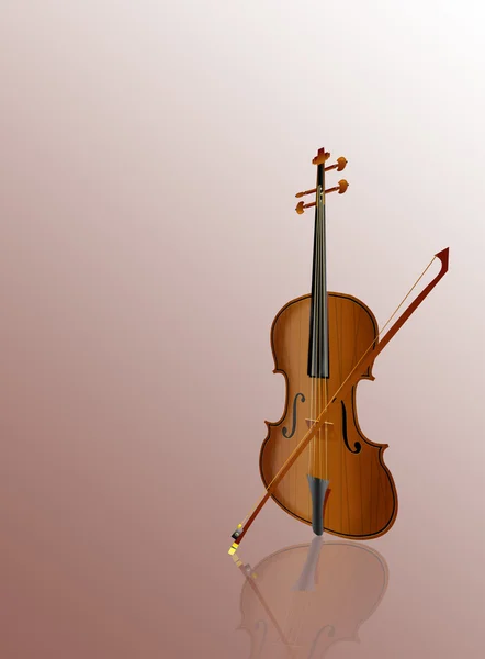 Violin with a bow — Stock Photo, Image