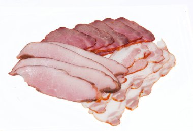 Meat cutting from a boiled pork clipart