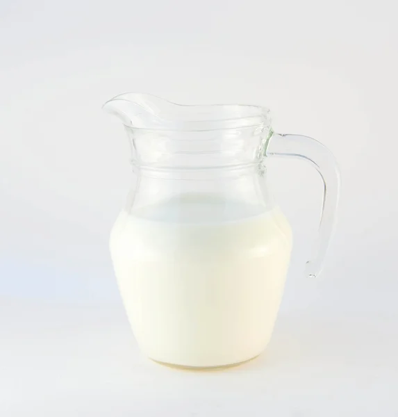 Jarra con leche, requesón — Foto de Stock