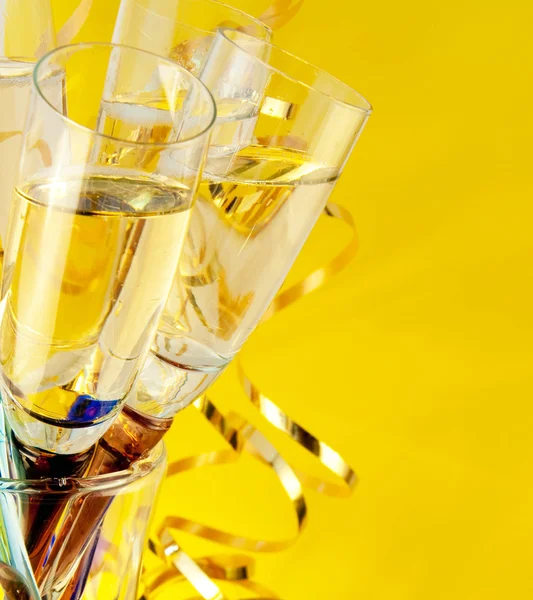 Vasos con champán — Foto de Stock