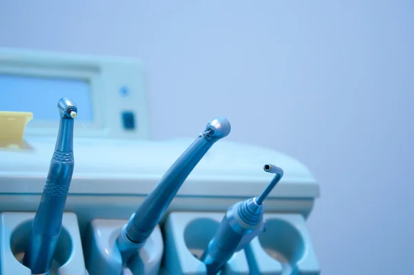 stock image Dental instruments in blue light of an office