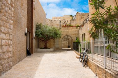 dar taş sokaklar eski Kudüs, İsrail