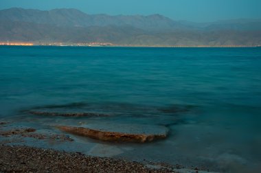 günbatımı deniz, mavi damak ve su