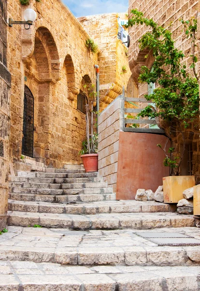 古代のテル ・ アビブ, イスラエル共和国の狭い石畳 — ストック写真