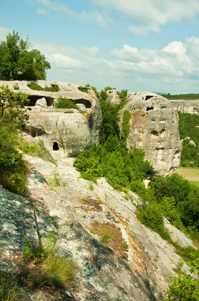 Höhlenstadt in den Bergen der Krim, Ukraine — Stockfoto