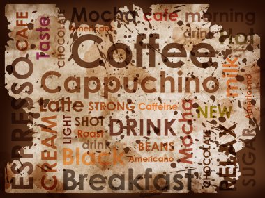 Sorts of coffee background clipart