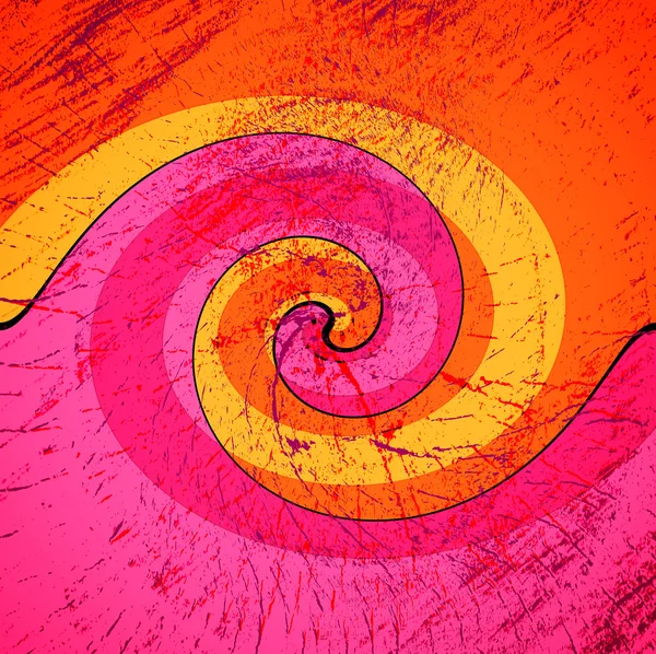 Ridset baggrund med farverig twirl - Stock-foto