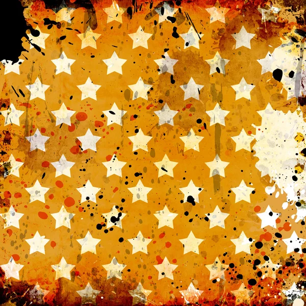Гранж фон со звездами и пятнами — стоковое фото