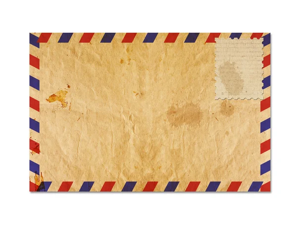 Enveloppe vintage avec timbre blanc — Photo