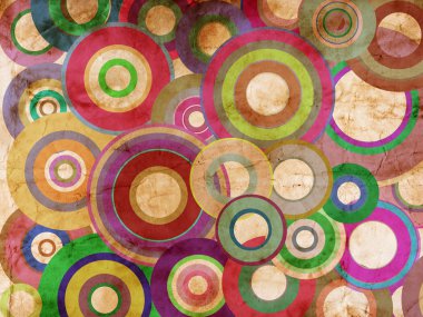 Grunge circles abstract background clipart