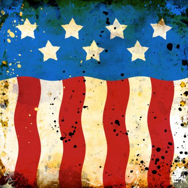 Grunge USA background clipart