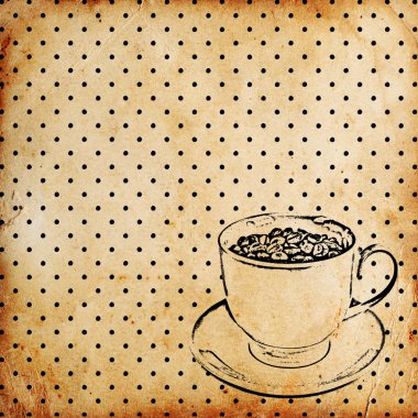 Vintage coffee background clipart