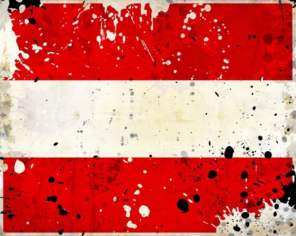 Grunge bandeira da Áustria com manchas — Fotografia de Stock