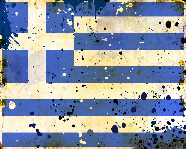 Grunge Bandeira da Grécia — Fotografia de Stock