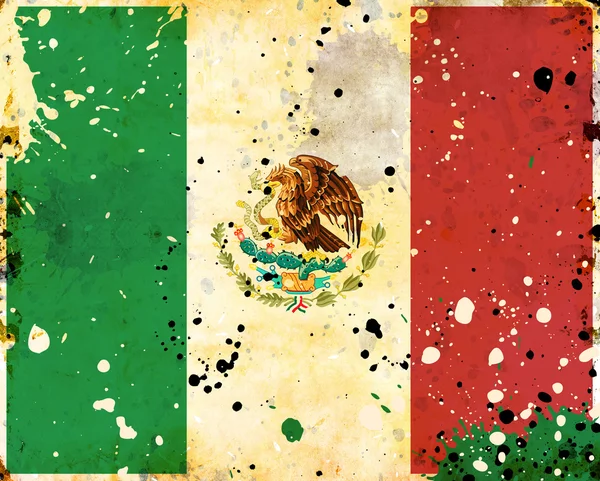 Granica Meksyk flaga — Zdjęcie stockowe