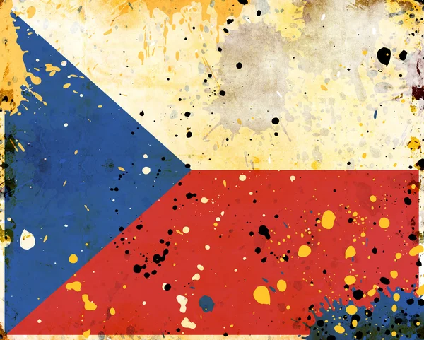 Grunge bandeira da república checa — Fotografia de Stock