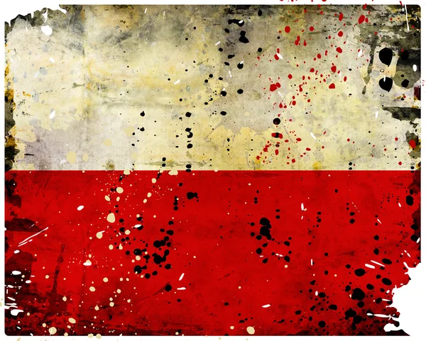 Grunge Polen flagga — Stockfoto