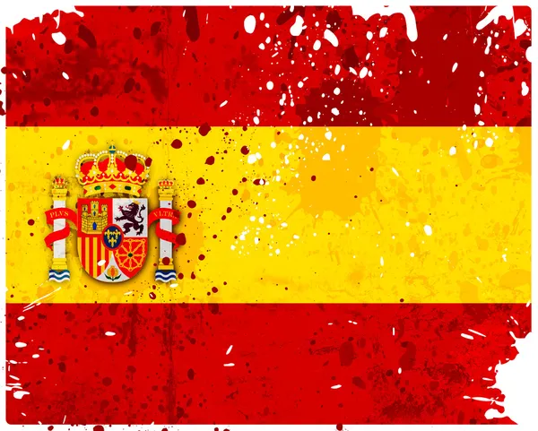 Grunge Spanje vlag — Stockfoto